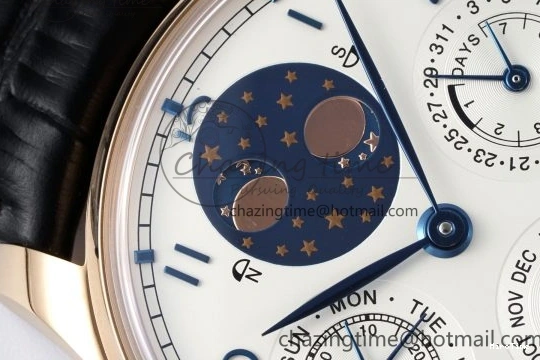 MIROTIME 1222 Portugieser Perpetual Calendar RG 5033 APSF 1:1 Best Edition White Dial on Black Leather Strap A52610 Clone TechFriendly 7043